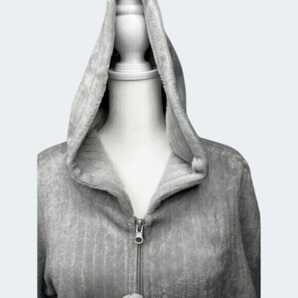 Life Rocks Gray Hooded Zip-Up Jacket With Headband Accessory Size XL - Picture 9 of 14